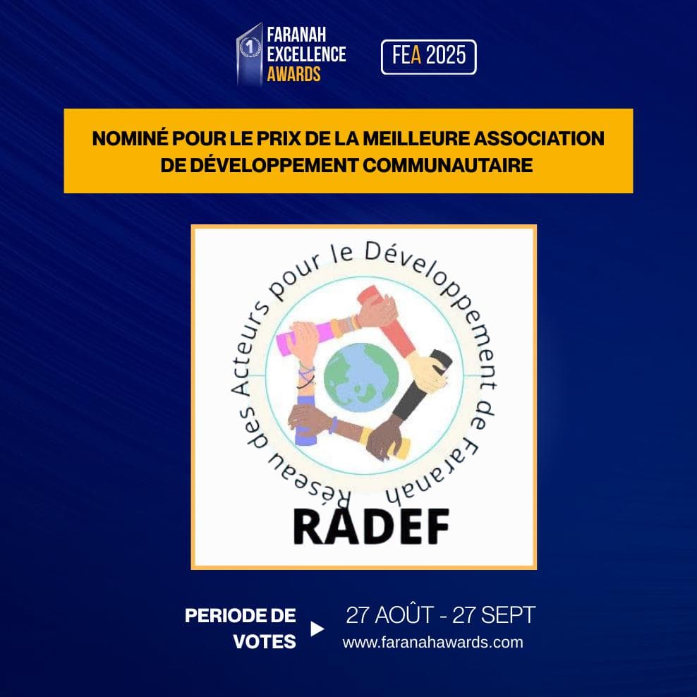 RESEAU DES ACTEURS POUR LE DEVELOPPEMENT DE FARANAH
